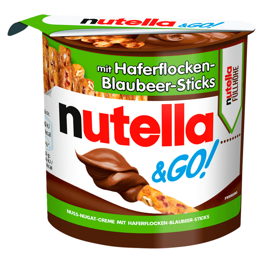 Nutella & GO mit Haferflocken-Blaubeer-Sticks 54g